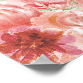 ピンクの恋に落ちるエンゲージメントパーティーウェルカムサイン ポスター (角)