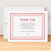 ピンクの恋人の女の子ベビーシャワー サンキューカード