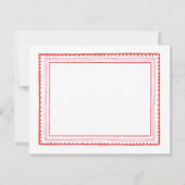 ピンクの恋人の女の子ベビーシャワー サンキューカード (裏面)