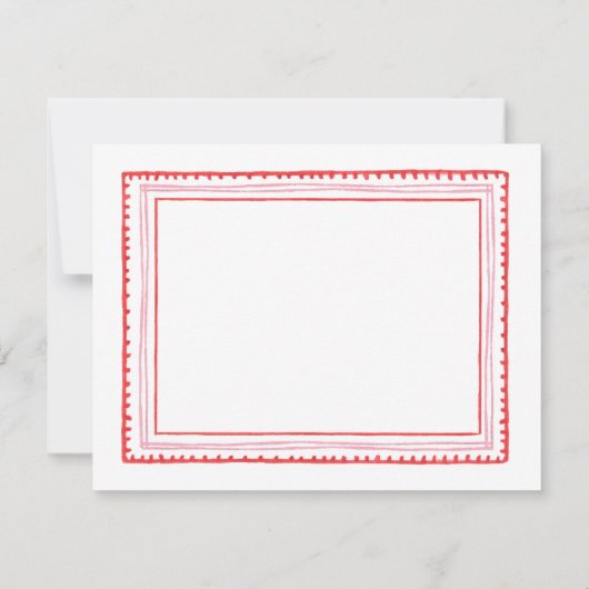 ピンクの恋人の女の子ベビーシャワー サンキューカード (裏面)