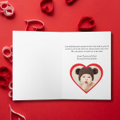 ピンクの恋人コケットの弓とラッパーの写真、バレンタインデー カード