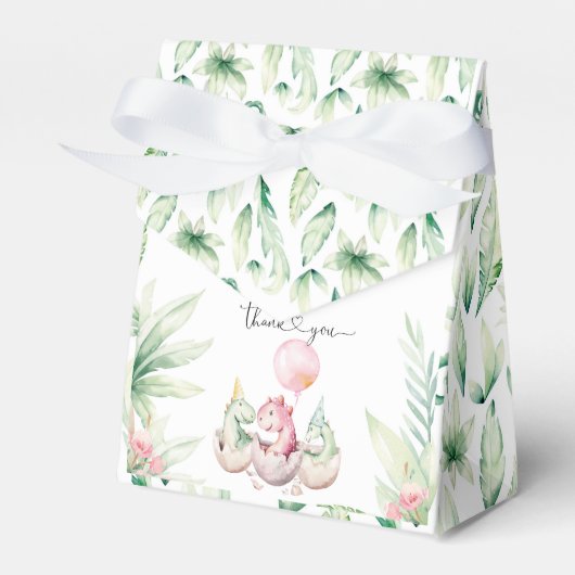 ピンクの恐竜おもちゃ箱 フェイバーボックス (正面サイド)