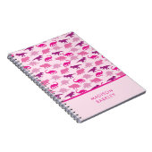 ピンクの恐竜がかわいい子供用 ノートブック (右側)