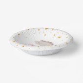 ピンクの恐竜のトゥインクルスターベビーシャワーガールパーティー ペーパーボウル (傾斜あり)