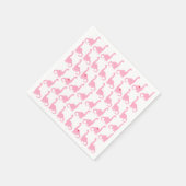 ピンクの恐竜のナプキン スタンダードカクテルナプキン (角)