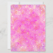 ピンクの恐竜のハッピーバースデー! カード (裏面)