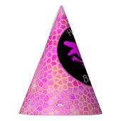 ピンクの恐竜のハッピーバースデー! パーティーハット (左)