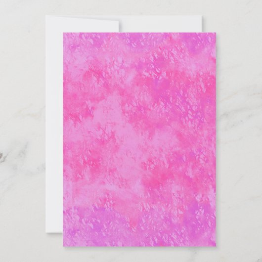 ピンクの恐竜の女の子 招待状 (裏面)