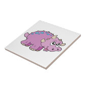 ピンクの恐竜の子供の装飾タイル タイル (側面)