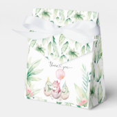 ピンクの恐竜の景品箱 フェイバーボックス (正面サイド)