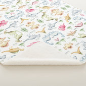 ピンクの恐竜の誕生日パーティー、女の子の恐竜パーティー シェルパブランケット (3/4)