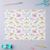 ピンクの恐竜の誕生日パーティー、女の子の恐竜パーティー 薄葉紙 (クラフト)