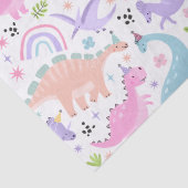 ピンクの恐竜の誕生日パーティー 薄葉紙 (詳細)