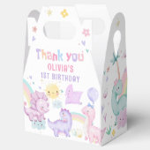 ピンクの恐竜の誕生日特典ボックス フェイバーボックス (オープン)