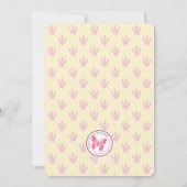 ピンクの恐竜の誕生日 招待状 (裏面)