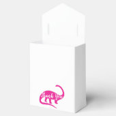 ピンクの恐竜の赤ちゃんシャワー フェイバーボックス (オープン)