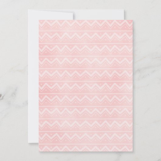 ピンクの恐竜の赤ちゃん女の子シャワーワイルドスウィートスプリンクル 招待状 (裏面)