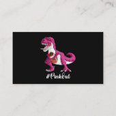 ピンクの恐竜サッカーシャツボーイズ乳がんPi 名刺 (裏面)