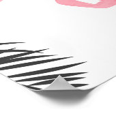 ピンクの恐竜:かわいい子供のパターン。 ポスター (角)