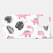ピンクの恐竜:かわいい子供のパターン。 Case-Mate iPhoneケース (裏面 (横))