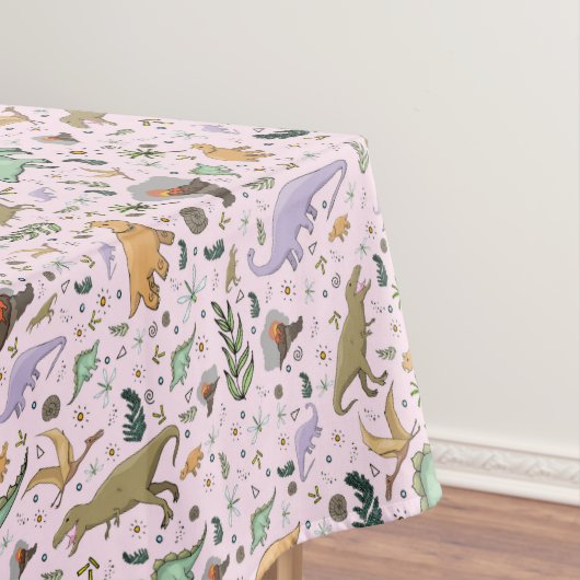 ピンクの恐竜 テーブルクロス (インサイチュ)