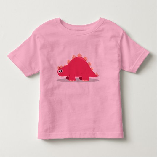 ピンクの恐竜 トドラーTシャツ (正面)