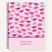 ピンクの恐竜 ノートブック (正面)