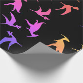 ピンクの恐竜 ラッピングペーパー (角)