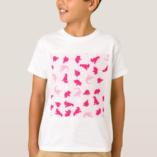 ピンクの恐竜 Tシャツ
