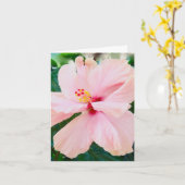 ピンクの悔やみや弔慰 カード (黄色い花)