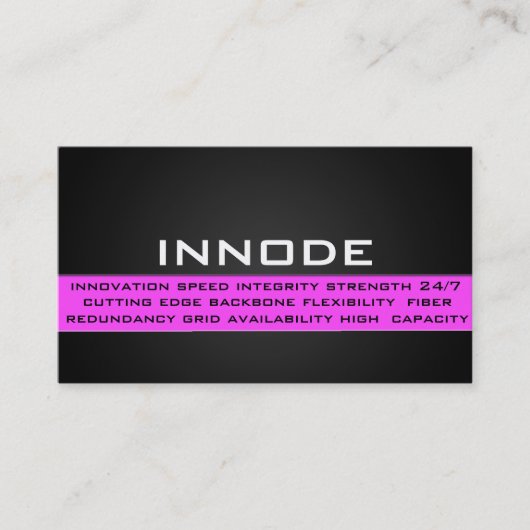 ピンクの情報箱 名刺 (正面)