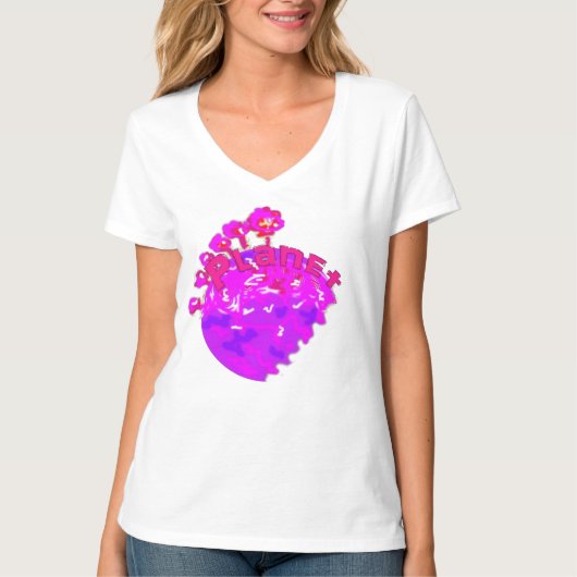 ピンクの惑星 Tシャツ (正面)