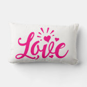 ピンクの愛の言葉 ランバークッション (裏面)