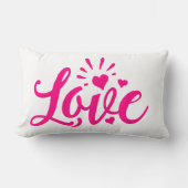 ピンクの愛の言葉 ランバークッション (正面)