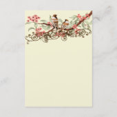 ピンクの愛の鳥のヴィンテージ囲いのWebサイトカード エンクロージャーカード (裏面)