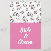 ピンクの愛エプロンのシャワーゲームカードフライヤー チラシ (裏面)