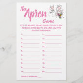 ピンクの愛エプロンシャワーゲームカード チラシ (正面)