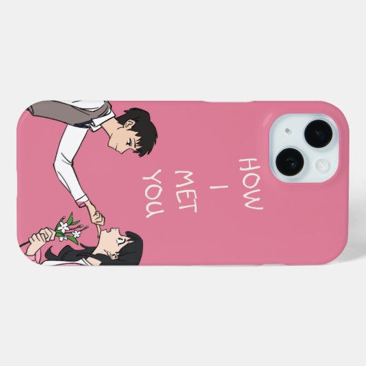 ピンクの愛カップルかわいい女の子と男の子の電話ケース Case-Mate iPhoneケース (裏面 (横))