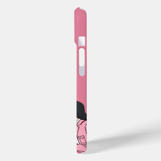 ピンクの愛カップルかわいい女の子と男の子の電話ケース Case-Mate iPhoneケース (裏面 / 左)