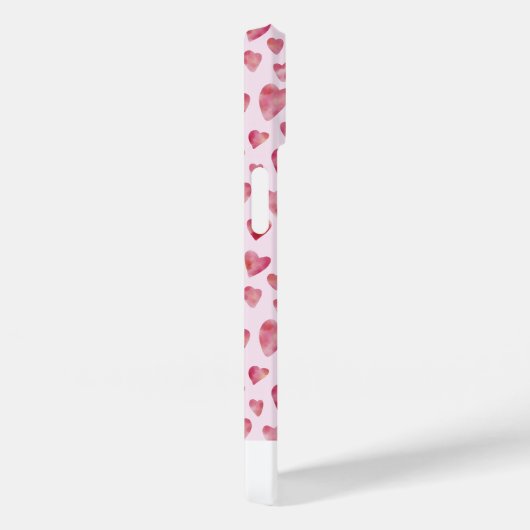 ピンクの愛ハートの水の色のパターン名 Case-Mate iPhoneケース (裏面 / 右)