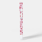 ピンクの愛ハートの水の色のパターン名 Case-Mate iPhoneケース (裏面 / 左)