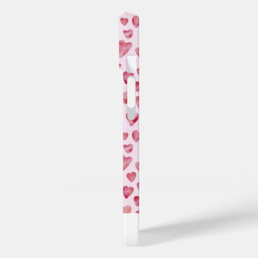 ピンクの愛ハートの水の色のパターン名 Case-Mate iPhoneケース (裏面 / 左)