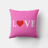 ピンクの愛ロマンチックエレガント クッション (裏面)
