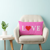 ピンクの愛ロマンチックエレガント ランバークッション (椅子)