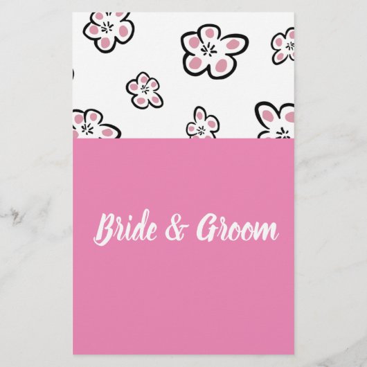 ピンクの愛彼は彼女はシャワーゲームカードを言った チラシ (裏面)