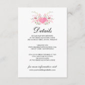 ピンクの愛 | ラスティックウェディングの詳細 エンクロージャーカード (正面)