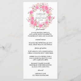 ピンクの愛 | ラスティックローズのウェディングメニュー メニュー