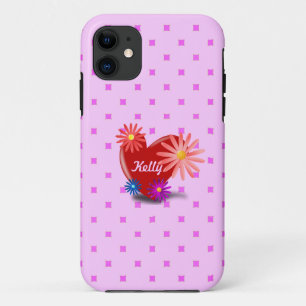 ピンクの愛 iPhone 11 ケース