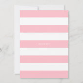 ピンクの手がレターガールベビーシャワー 招待状 (裏面)