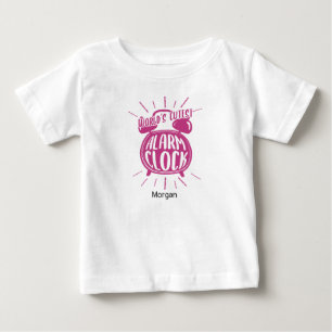 ピンクの手で描かれた世界で最も可愛い目覚まし時計 ベビーTシャツ